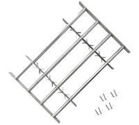 Tidyard Adjustable Security Grille for Windows with 4 Crossbars Solid Galvanised Steel 700-1050 mm