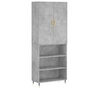 Tidyard Highboard Concrete Grey 69.5x34x180 cm Engineered Wood Kitchen Cabinets Model3196055