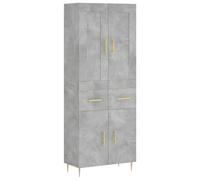 Tidyard Highboard Concrete Grey 69.5x34x180 cm Engineered Wood Kitchen Cabinets Model3199869