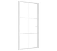 Tidyard Interior Door 102.5x201.5 cm White ESG Glass and Aluminium Interior Doors Model350575