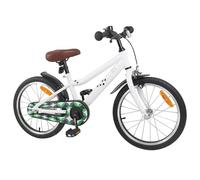 Tidyard Kids Bike with Adjustable Handlebar and Seat, 18 Inch Steel Frame ren's Bicycle, White, for 5-7 Years Old, 115-125cm, Urban and Rural Riding 42009482