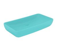 Tidyard Luxury Basin Rectangular Matt Light Green 71x38 cm Ceramic Sink Model146958