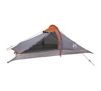 Tidyard Modern Backpacking Tent for 4 Person, 185T Polyester with PU Coating, Grey and Orange, 260x254x125 cm, All-Season Outdoor Camping Shelter 42018573