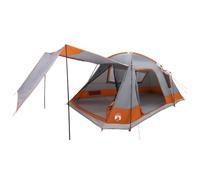 Tidyard Modern Mosquito Tent Waterproof Polyester Steel 8 Person 470x260x182cm Brown Grey for Camping Hiking Festival Outdoor Family Adventure 42029010