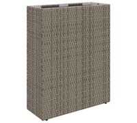 Tidyard Modern Tall Planter with Poly Rattan, UV-Resistant Outdoor Plant Pot, 55x22x70cm Rectangular Container for Patio, Garden, Balcony Decoration 42026875