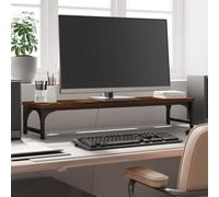 Tidyard Monitor Stand Riser, Laptop Stand for Desk, Monitor Desk Stand Riser, Wood Laptop Desk Printer Stand for Home and Office Brown Oak 85x23x15.5 cm Engineered Wood TV Cabinet