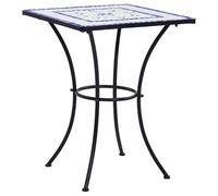 Tidyard Mosaic bistro table blue and white 60 cm ceramic Outdoor furniture Model46706