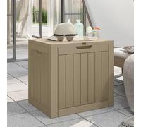 Tidyard Outdoor Storage Box - Polypropylene, Imitation Wood Design, 118L Capacity for Garden Tools Model364163