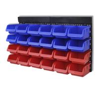 Tidyard pcs Blue & Red Wall Mounted Garage Tool Organiser Storage Box Model141401