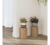 Tidyard Plant Stands 2 pcs Artisan Oak 10x10x18 cm Engineered Wood Plant rack Model852887