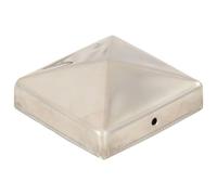 Tidyard Pyramid Fence Post Caps 6 pcs Stainless Steel 81x81 mm