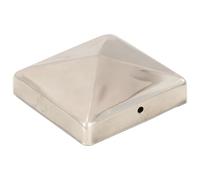 Tidyard Pyramid Fence Post Caps 6 pcs Stainless Steel 91x91 mm
