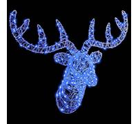 Tidyard Reindeer Head with 140 LEDs Blue 60 cm Acrylic decorate Model42019063