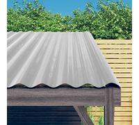 Tidyard Roofing Panels 36 pcs Powder-coated Steel Roofing Sheets Roofing Shingles Corrugated Roof Garage Shed Carport Greenhouse Panels Silver 60x36 cm Hardware