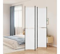 Tidyard Room Divider Folding Protective Screen 3-Panel Room Divider Room Partition Privacy Separator Wall Furniture for Bedroom, Living Room and Office White 150x220 cm Fabric