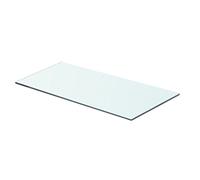 Tidyard Shelf Panel Glass Clear Multiple Sizes Toughened Strong and Durable for Shower Bath as Brackets 60x25 cm