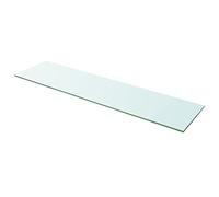 Tidyard Shelf Panel Glass Clear Multiple Sizes Toughened Strong and Durable for Shower Bath as Brackets 100x25 cm