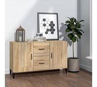 Tidyard Sideboard Side Cabinet Living Room Bedroom Kitchen Dining Room Storage Cupboard Buffet Table Sonoma Oak 100x36x60 cm Engineered Wood