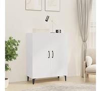 Tidyard Sideboard Side Cabinet Storage Cupboard Buffet Table Storage Cabinet for Living Room Hallway Kitchen White 70x34x90 cm Engineered Wood