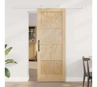 Tidyard Sliding Door Set Manual ORKDAL Natural and White 78 x 202 cm Sliding Door Building Materials Model3333414