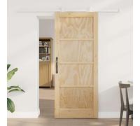 Tidyard Sliding Door Set Manual ORKDAL Natural and White 83 x 202 cm Sliding Door Building Materials Model3333420