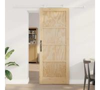 Tidyard Sliding Door Set Manual ORKDAL Natural and White 83 x 211 cm Sliding Door Building Materials Model3333422