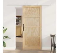 Tidyard Sliding Door Set Manual ORKDAL Natural and White 86 x 198.5 cm Sliding Door Building Materials Model3333426