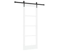 Tidyard Sliding Door with Hardware Set 'ORKDAL'White 73.5x198.5 cm Sliding Gate Kit Model3332436