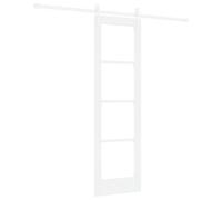 Tidyard Sliding Door with Hardware Set White 61x198,5 cm Solid Wood Pine Sliding Gate Kit Model3332406