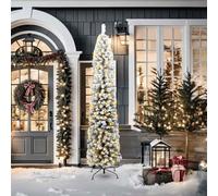 Tidyard Slim Christmas Tree Green 55 x 55 x 210 cm Plastic and metal Christmas tree decorate Model3395027