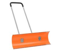 Tidyard Snow Shovel, Snow Scoop,Snow Scooper Steel Snow Pusher with Extendable Handle, for Snow on Driveways Roads And Gardens Orange 96 cm Blade Steel