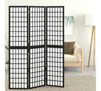Tidyard Traditional Japanese Shoji Room Divider - Black, 120x170 cm, Privacy & Space-Saving Design Model352079