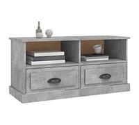 Tidyard TV Cabinet Wood TV Stand Unit TV Table Classical Sideboard Home Storage Organize Unit with 2 Drawers and 2 Shelves Living Room Bedroom Concrete Grey 93x35.5x45 cm Engineered Wood