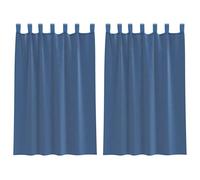 Tidyard Voile Curtains with Loops 2 pcs Royal Blue 140x175 cm Blackout Curtains for Window Privacy Protection Easy to Install Model4102302