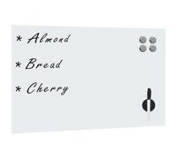 Tidyard Wall Mounted Magnetic Board Glass 50x30 cm for Home Office School Supplies Magnetic Board Model285373