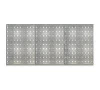 Tidyard Wall-mounted Peg Boards, Garage Wall Tool Rack Pegboard 3 pcs 40x58 cm Steel