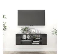 Tidyard Wall Mounted TV Cabinet Floating TV Stand Cabinet TV Unit Multimedia Storage Shelf Wall Mount Entertainment Unit 102x35x35 cm Chipboard