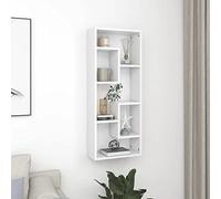 Tidyard Wall Shelf with Open Compartments - White Engineered Wood, 36 x 16 x 90 cm - Max Load 40 kg Model803011