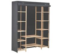Tidyard Wardrobe Grey 135x40x170 cm Fabric Model248197