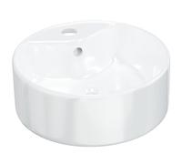 Tidyard Wash Basin White 40x14.5 cm Ceramic Round Sink Model153339