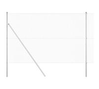 Tidyard Welded Wire Fence with 7 Posts 1.5x10 m Galvanised Steel Decoration Fence