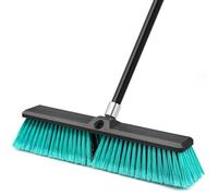 TidyBliss 45 cm Garden Broom Outdoor Heavy Duty, Large Industrial Stiff Yard Brush with 160 cm Long Handle for Sweeping Garage Shop Patio Deck Street Warehouse Lawn Driveway (Green)