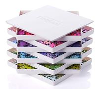 Tidyboss 8 Puzzle Sorting Trays with Lid - Portable Jigsaw Puzzle Accessories White Background Makes Pieces Stand Out to Better Sort Patterns, Shapes and Colors | for Puzzles Up to 1500 Pieces