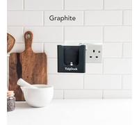 TidyDock, Super Neat Plug Mounted Docking station, charging station, for iPhone (all models) - Graphite