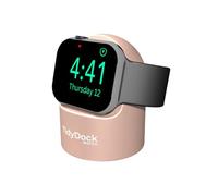 TidyDock Watch - Premium Silicone Apple Watch Charging dock for Style and Convenience - Cable not included - Supports Nightstand Mode - for all Apple watch models (Dusty Rose)