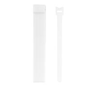 TidyNest | Reusable Cable Ties | 25 Pack | White | 2cm x 25cm - Adjustable Hook and Loop Cord Organisers for Cable Management, Wires, Chargers, Headphones, Home, Office, Garage, Garden, Plant & Travel