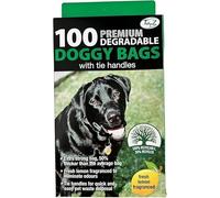 PREMIUM FRAGRANCED EXTRA STRONG BLACK Doggy Poo Poop Bags (1 x Box of 100)