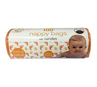 Tidyz Nappy Bags with Tie Handles on a Roll 100 pcs