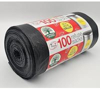 TidyZ 100 pack Refuse Sacks Made from 100% Recycled Plastic, 50L Perfect for Home Kitchen Students
