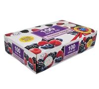 TidyZ 100 Slide Zip Lock Bags, Food Storage Freezer Bags, BPA Free Zip Seal Freezer bags for Fruit, Vegetables, Meat & Snacks - Reusable. In a dispenser Box. Large 23x23cm